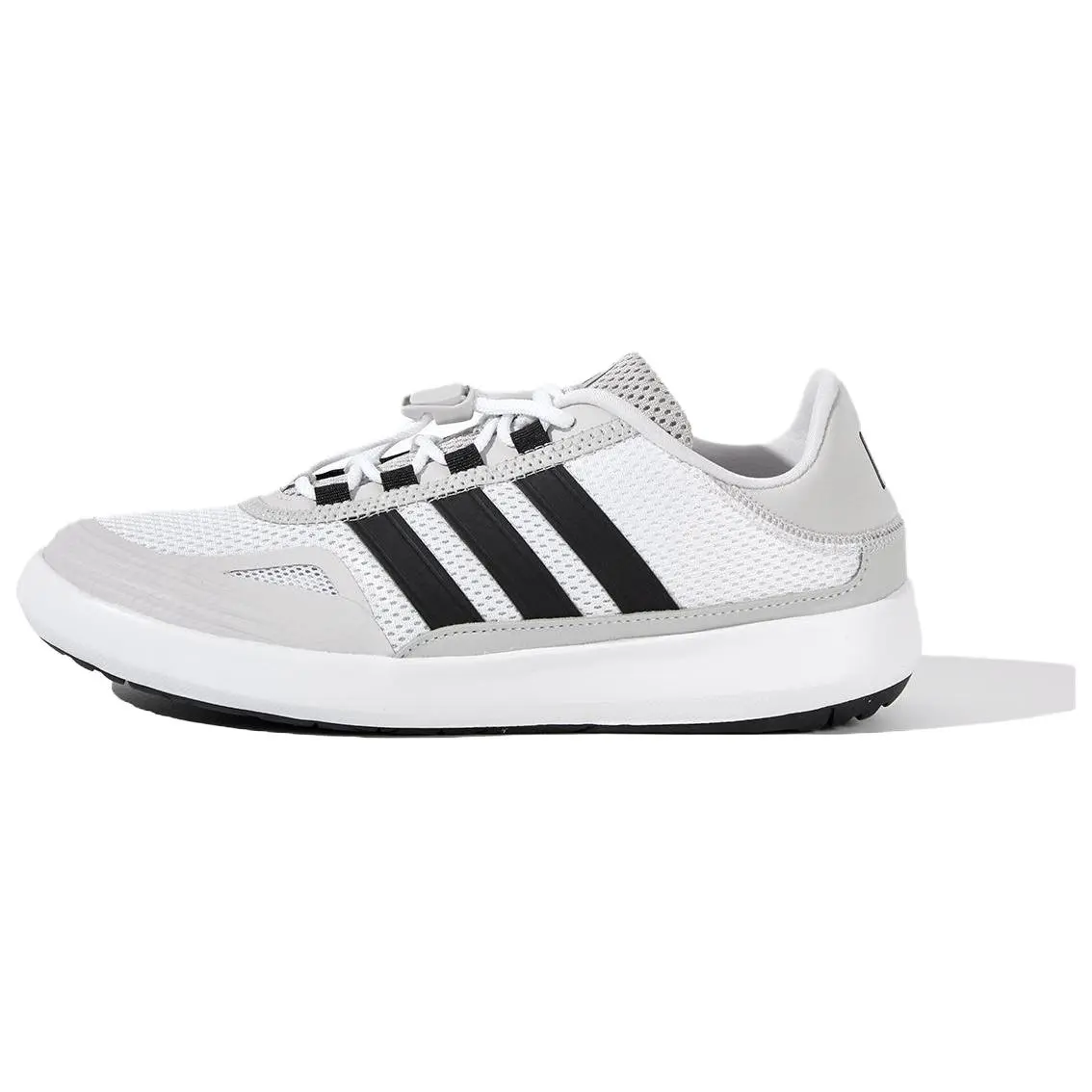 Adidas ROAMBOAT PU, Textile, Synthetic Leather Low top Running Shoes Unisex White Black