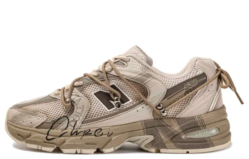 New Balance NB 530 Mesh Slip Resistant, Abrasion Resistant, Breathable, Lightweight Low top Running Shoes Unisex Khaki