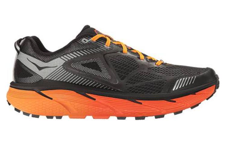 HOKA ONE ONE Fabric Cushioning Slip Resistant Abrasion Resistant Low top Running Shoes Unisex Black