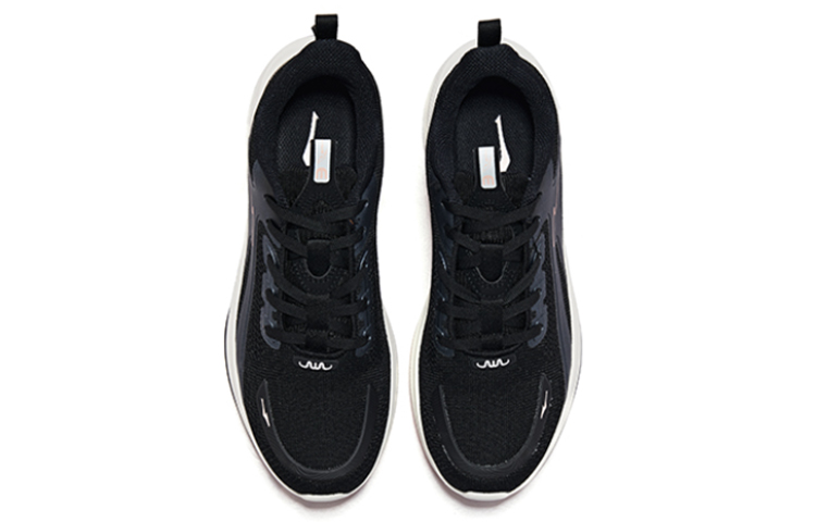 Erke Soft Sole Cushioning Slip Resistant Abrasion Resistant Lightweight Low top Running Shoes Women’s Black Pink