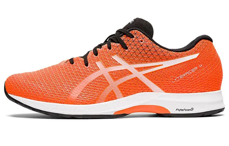 Asics Lyteracer 4 Fabric Low top Running Shoes Men's Orange White