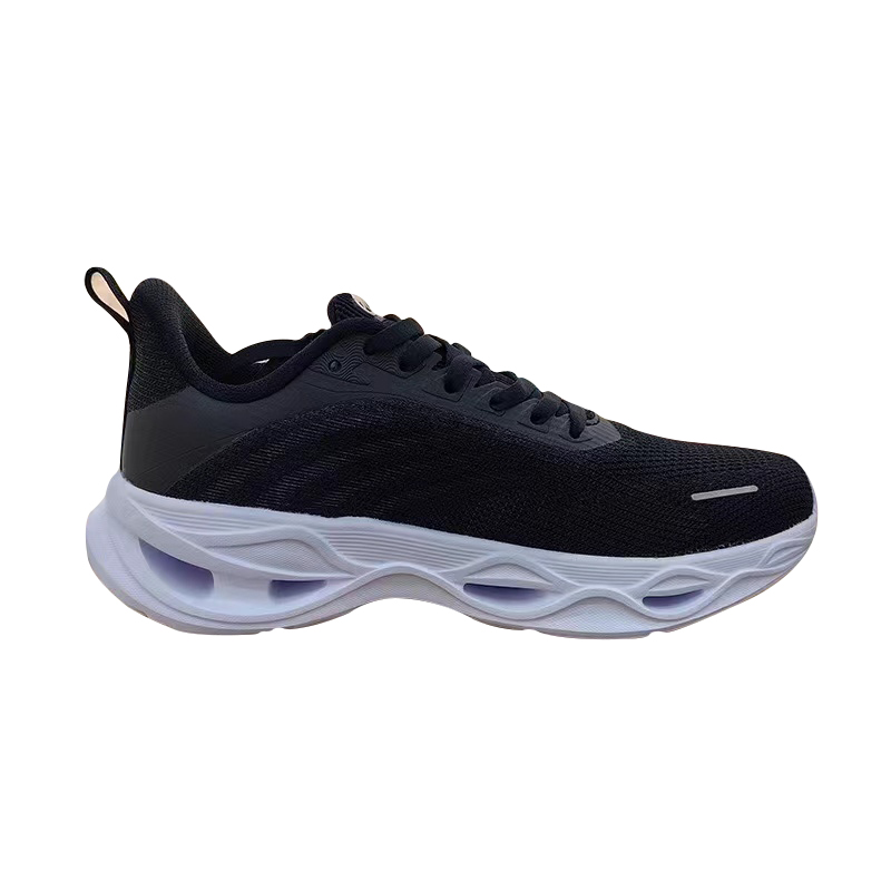 Erke Cushioning Breathable Lightweight Low top Running Shoes Women’s Jet Black Purple