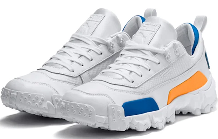 PUMA Trailfox Leather White Blue Yellow