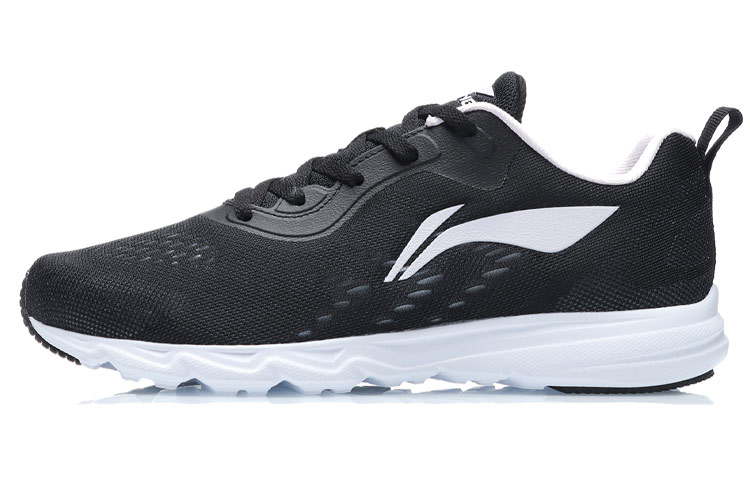 Li Ning Versatile Mesh, Textile Cushioning Slip Resistant Breathable Lightweight Low top Running Shoes Women’s Black