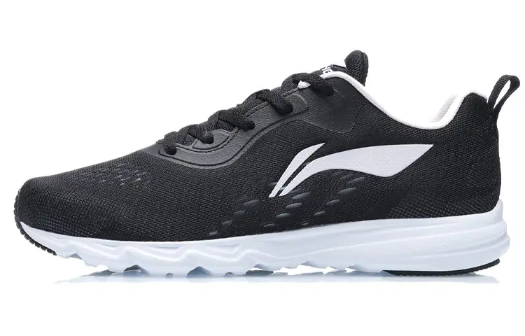 Li Ning Versatile Mesh, Textile Cushioning Slip Resistant Breathable Lightweight Low top Running Shoes Women's Black