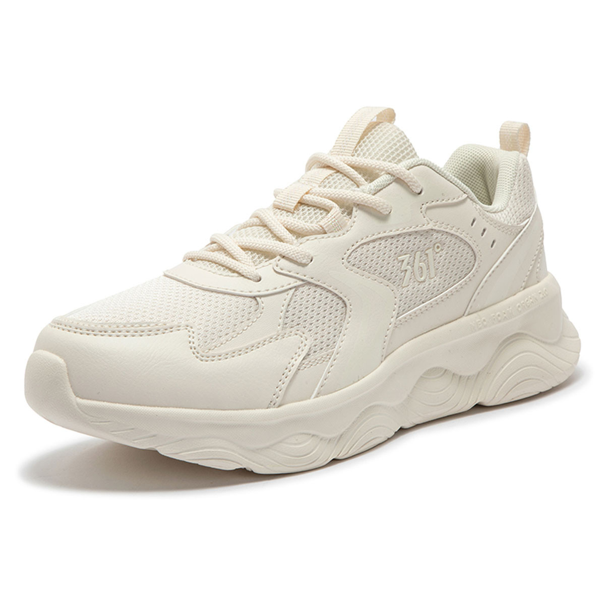 361° Cushioning Slip Resistant Abrasion Resistant Low top Casual Running Shoes Women’s Ecru