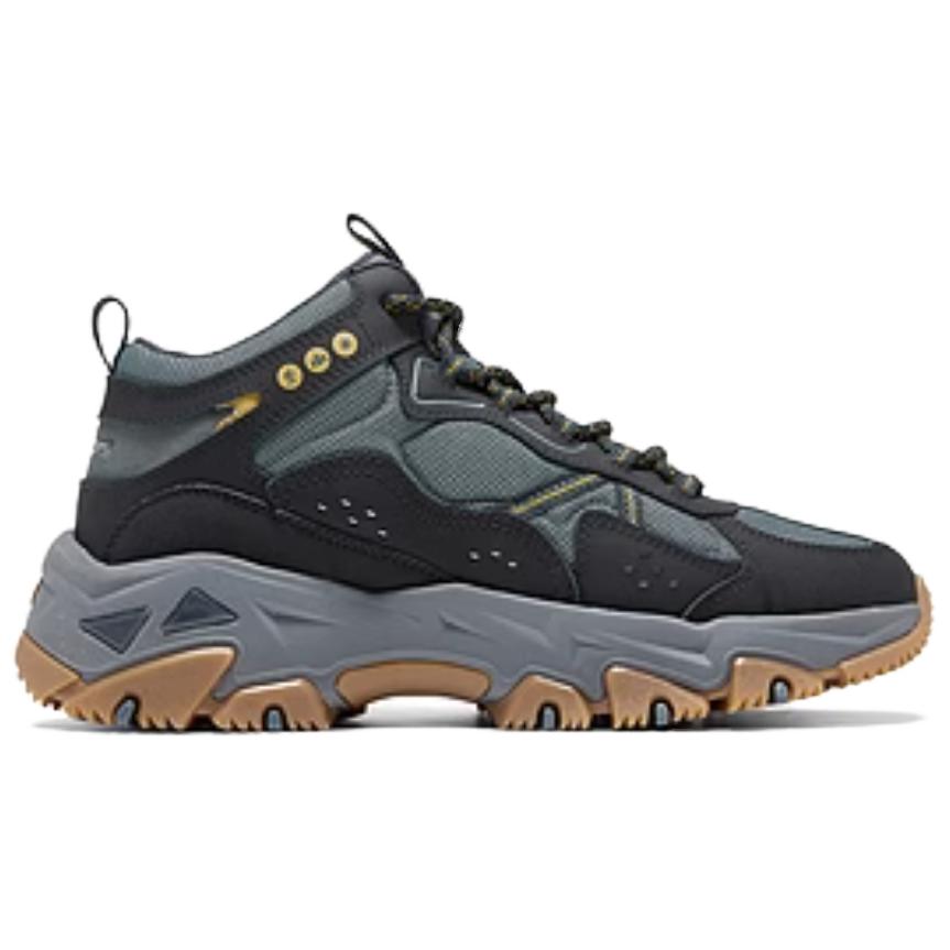 Skechers Abrasion Resistant Breathable Height Increasing Mid top Casual Shoes Men’s Black Gray Yellow