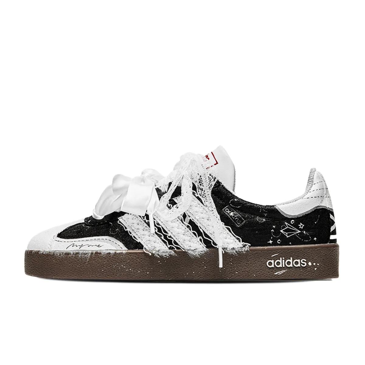 Adidas VL COURT 2.0 IC77 Dashed Line Beating Abrasion Resistant Abrasion Resistant Low top Skateboard Shoes Unisex