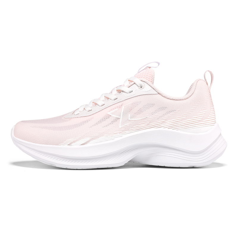 XTEP Cushioning Breathable Low top Running Shoes Women’s Pink White