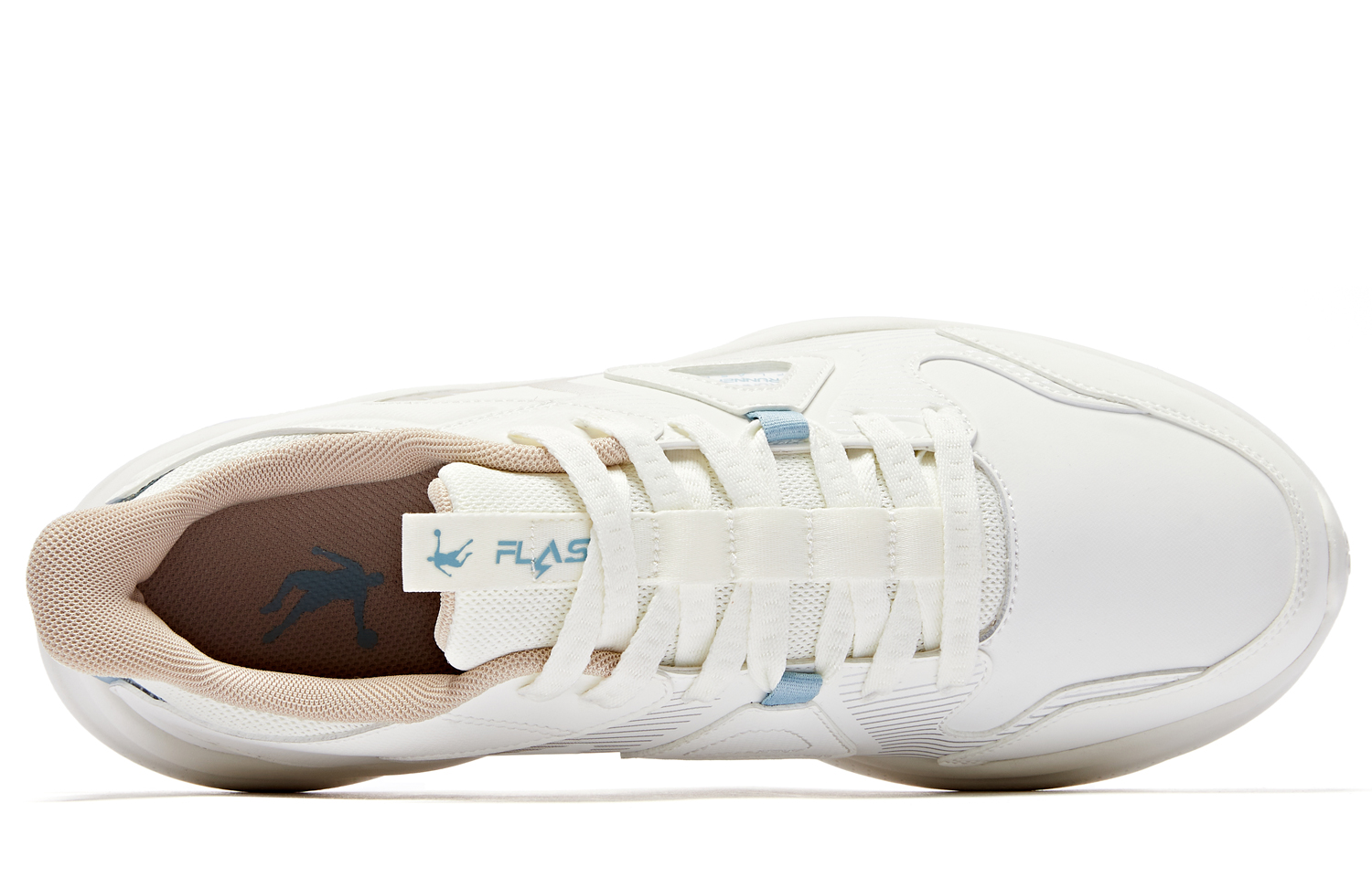 QIAODAN Slip Resistant Abrasion Resistant Breathable Low top Running Shoes Men’s White