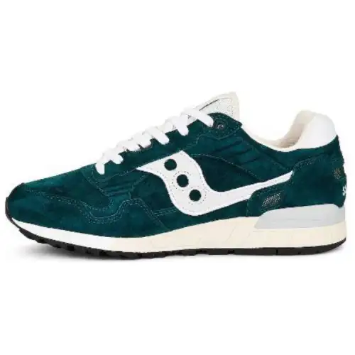 Saucony Shadow 5000 Slip Resistant Abrasion Resistant Low top Casual Running Shoes Men's Green White
