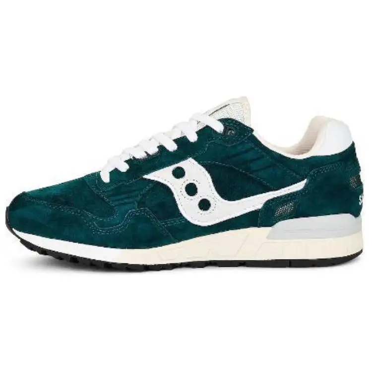 Saucony Shadow 5000 Slip Resistant Abrasion Resistant Low top Casual Running Shoes Men's Green White