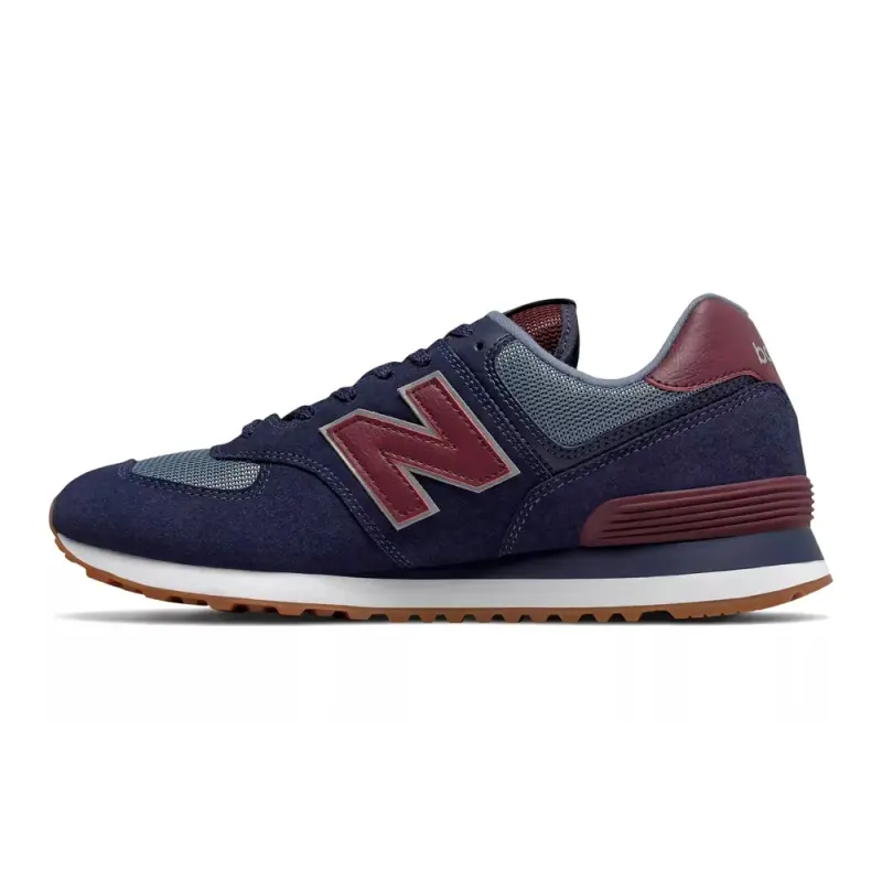 New Balance NB 574 Comfortable Low top Running Shoes Men's Blue Brown