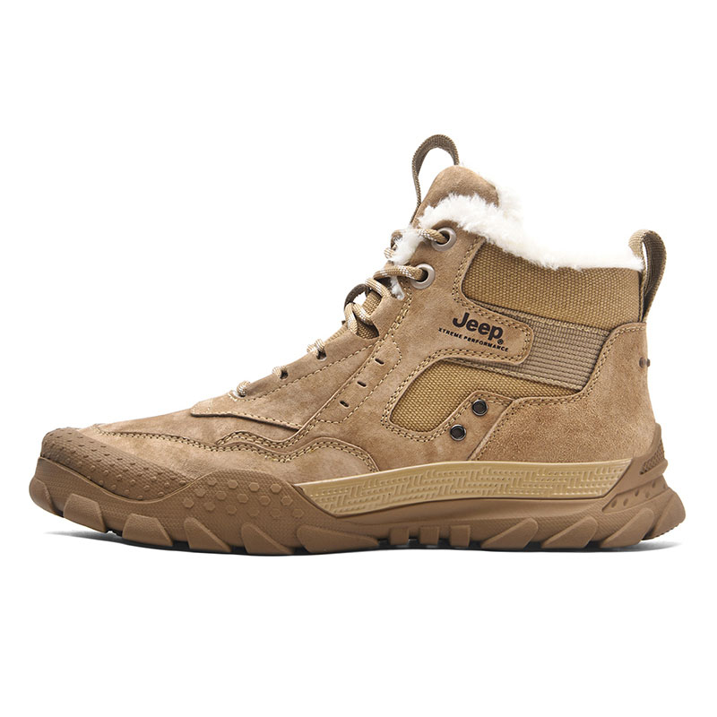 Jeep Abrasion Resistant Thermal High top Outdoor Shoes Men’s Khaki