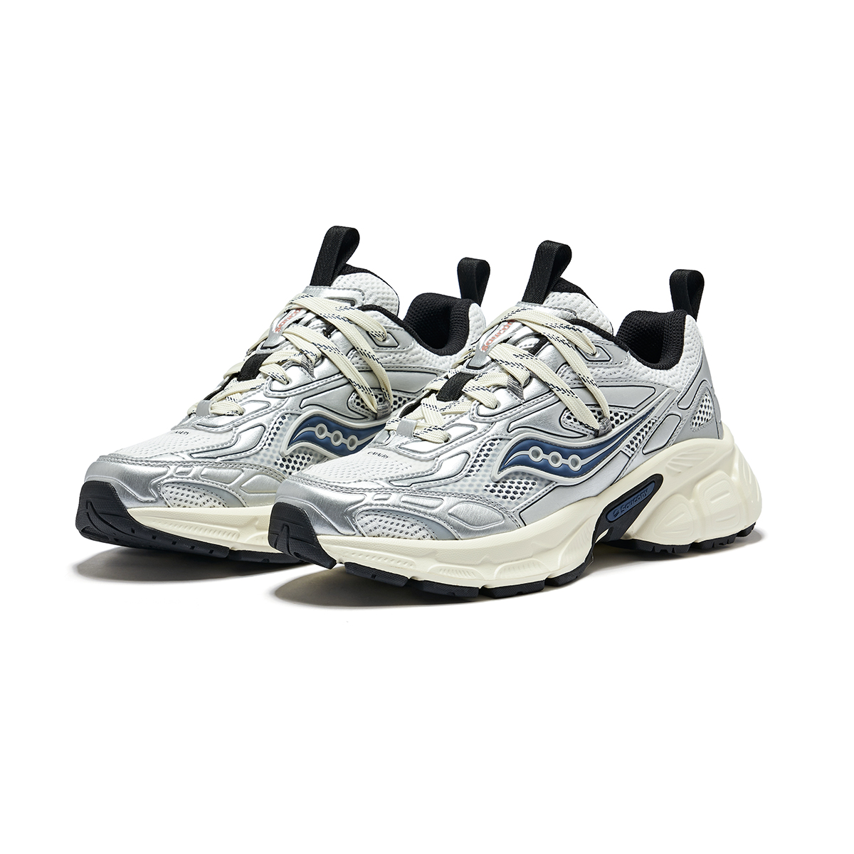 Saucony 2K CAVALRY Casual Training City Commuting Running Shoes Unisex Silver White Blue