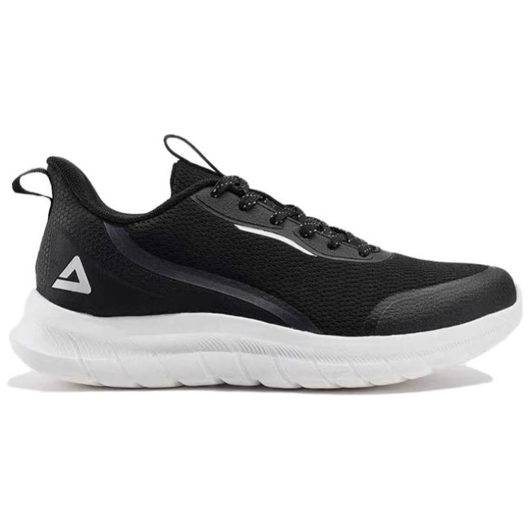 PEAK Comfortable And Breathable Cushioning, Wear Resistant Low top Running Shoes Men’s Black White