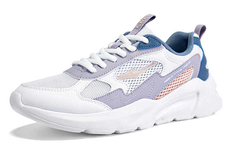 Erke Slip Resistant And Breathable Low top Running Shoes Women’s White Purple