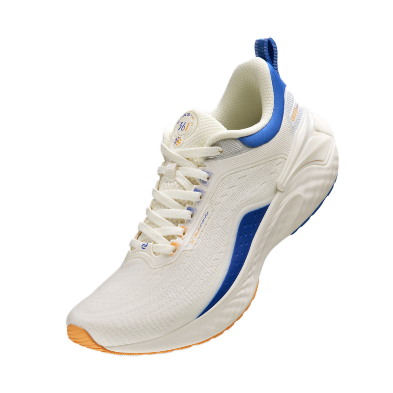 361° Slip Resistant Breathable Cushioning Slip Resistant Breathable Cushioning Low top Running Shoes Men’s White Blue