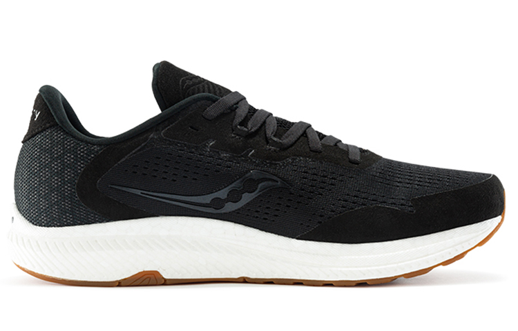 Saucony Freedom 4 Cushioning Slip Resistant Abrasion Resistant Low top Casual Running Shoes Men’s Black White