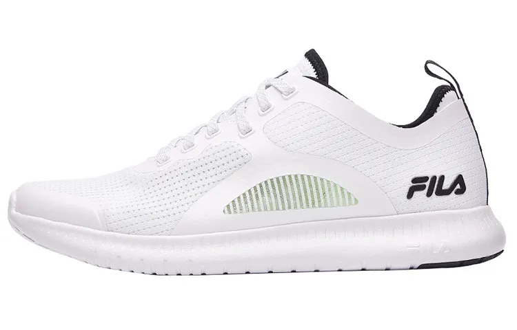 FILA Comfortable Textile, Mesh Low top Running Shoes Men's White