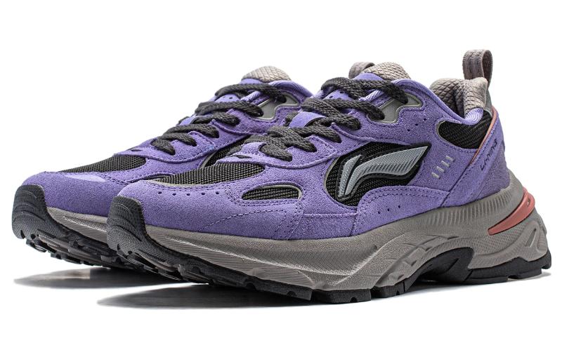 Li Ning Beicheng Slip Resistant Abrasion Resistant Low top Running Shoes Women’s Purple Black