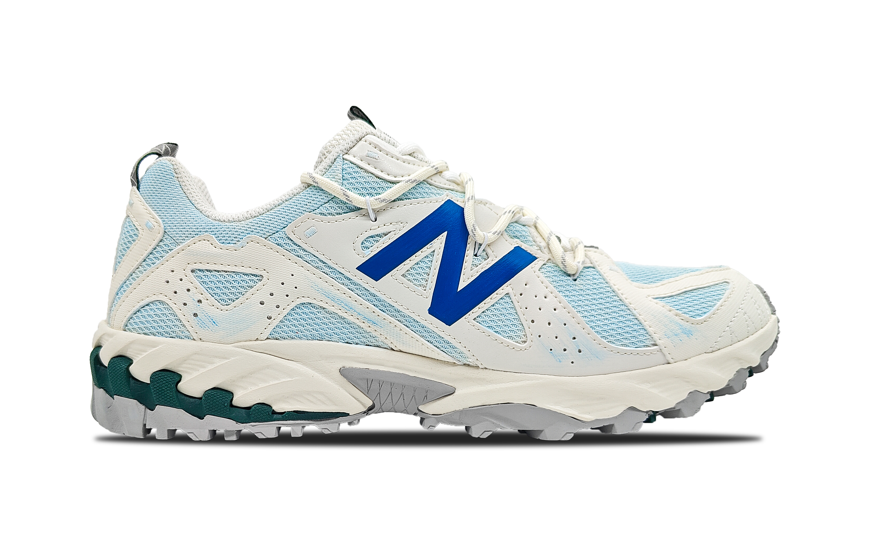 New Balance 610T Abrasion Resistant Low top Outdoor Shoes Unisex White Blue