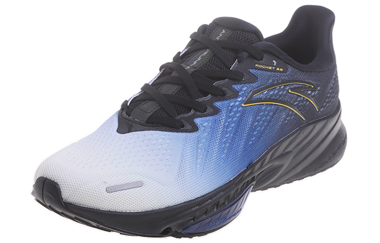 Anta Comfortable Cushioning Slip Resistant Abrasion Resistant Low top Running Shoes Men’s Black Blue White