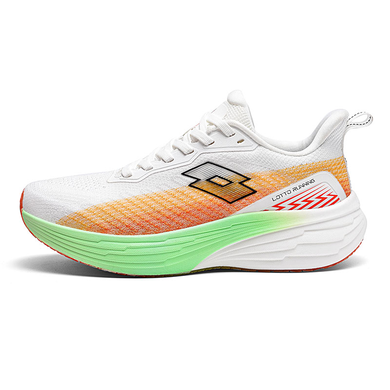 LOTTO Cushioning Rebound Abrasion Resistant Slip Resistant Low top Running Shoes Women’s White Orange