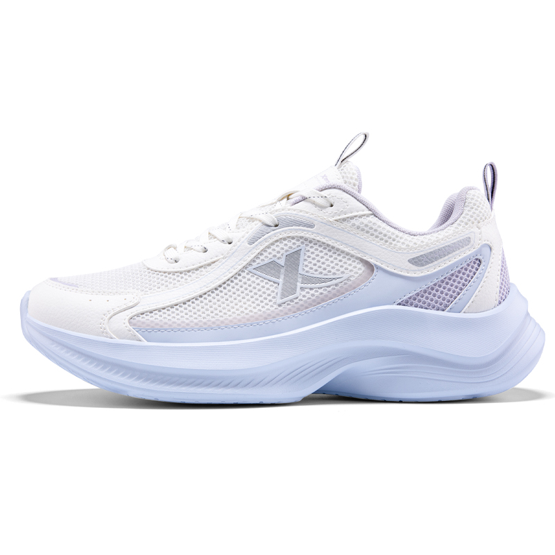 XTEP Abrasion Resistant Breathable Rebound Low top Casual Running Shoes Women’s White Blue Purple