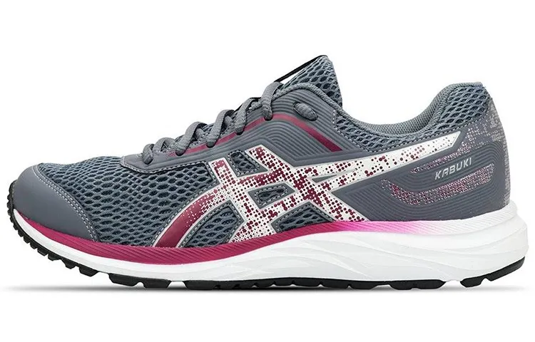Asics Kabuki Cushioning Abrasion Resistant Breathable Low top Running Shoes Women's Gray