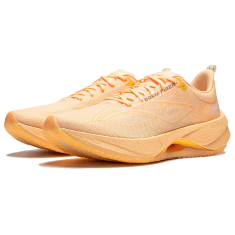 Li Ning Super Light 21 Fabric Slip Resistant Abrasion Resistant Low top Running Shoes Women’s Orange