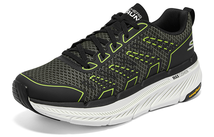 Skechers Max Cushioning Comfortable Low top Running Shoes Men’s Olive Black