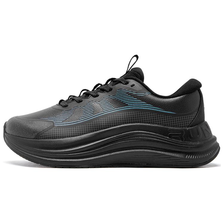 QIAODAN Cushioning Slip Resistant Low top Running Shoes Women’s Black Blue