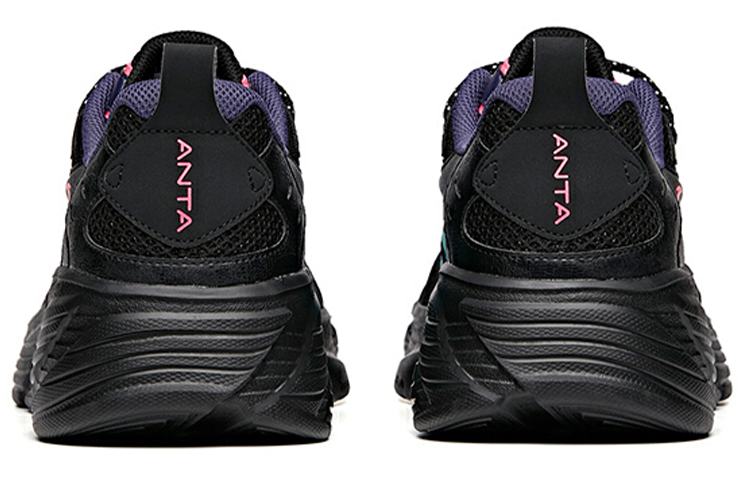 Anta Cushioning Reflective Low top Running Shoes Men’s Black Green Blue