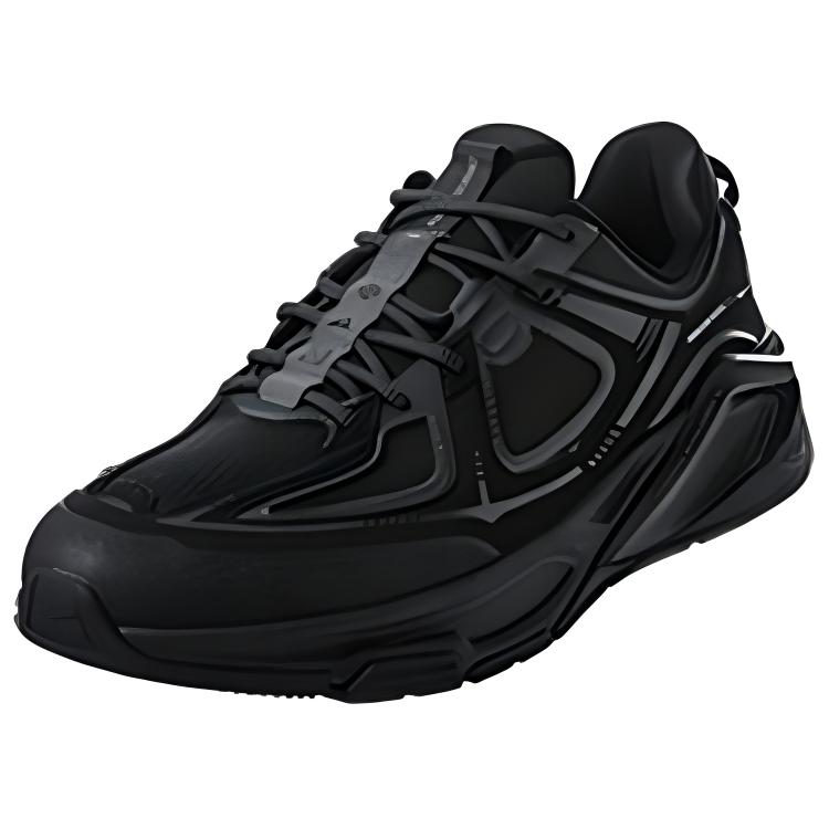 Erke Versatile Slip Resistant And Breathable Low top Running Shoes Men’s Black Gray