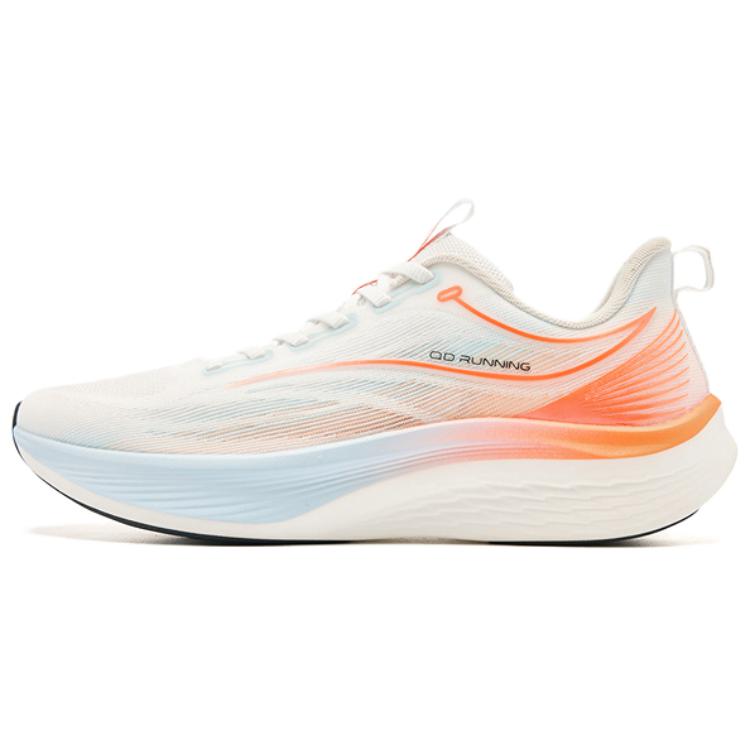 QIAODAN Q LITESPEED 6.0 Slip Resistant Abrasion Resistant Low top Casual Running Shoes Men’s White Orange