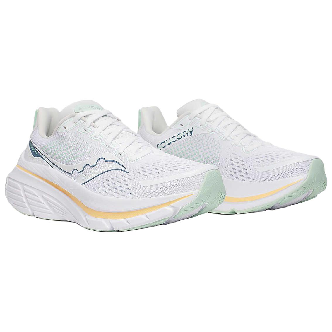 Saucony GUIDE 17 Slip Resistant Abrasion Resistant Low top Casual Running Shoes Women’s White