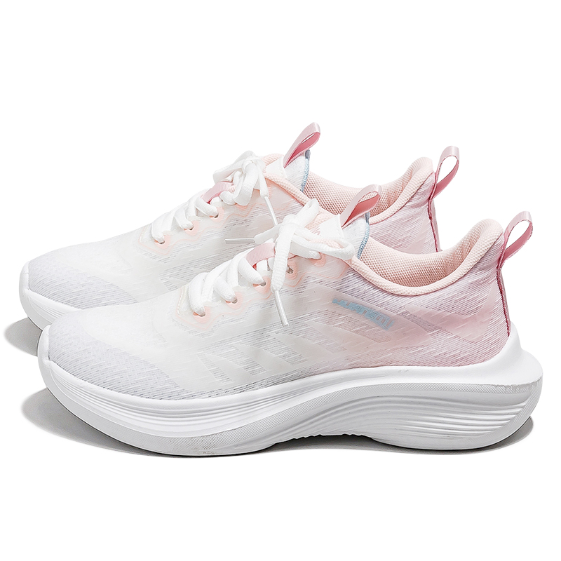 HUANQIU Fabric Low top Casual Sprint Running Shoes Women’s White Pink