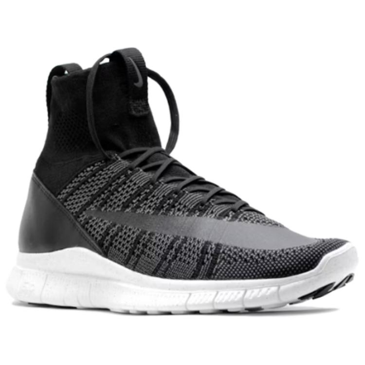 Мужские кроссовки Nike Free Flyknit (черно-серые) — Чёрный / серый — фото 3