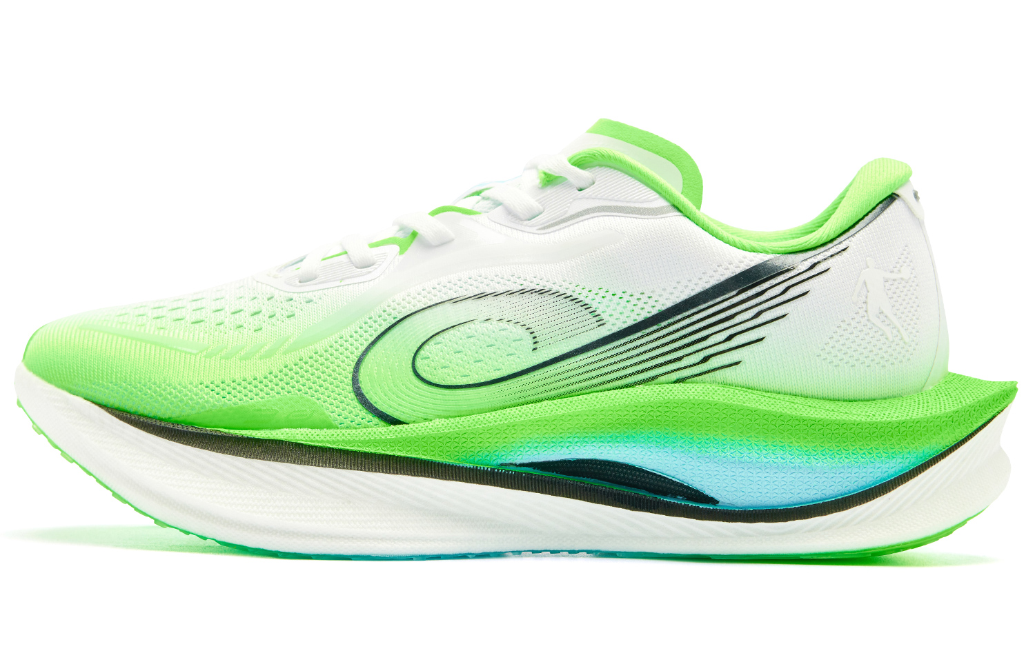 QIAODAN Strong Wind 3.0 Running Shoes Men’s Low Top Jordan White Bright Green