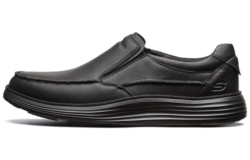 Skechers Status 2.0 Leather Comfortable Men's Casual Shoes Men's Black