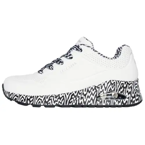 Skechers Uno Fashion Low top Running Shoes Women's White Black