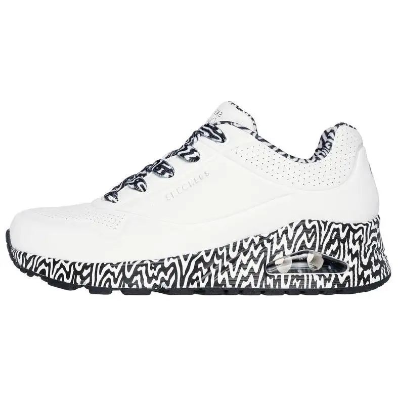 Skechers Uno Fashion Low top Running Shoes Women's White Black