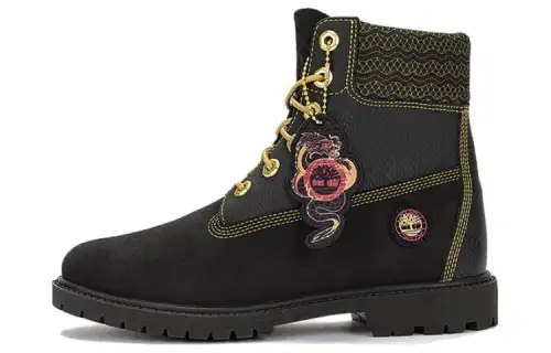 Timberland Chinese New Year 6 Inch Lace Up Boots 'Black Nubuck' Women's