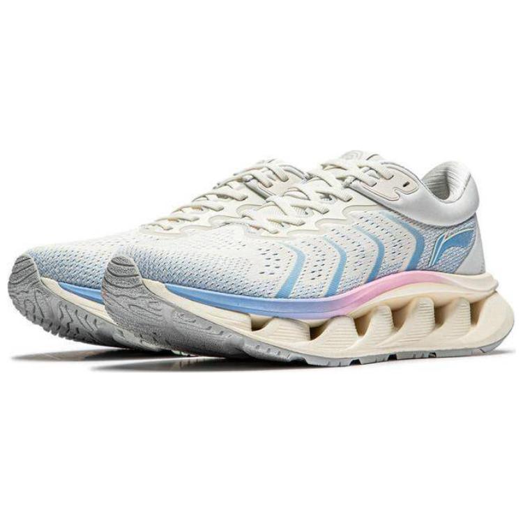 Li Ning Cushioning, Wear Resistant Low top Casual Running Shoes Men’s White Blue