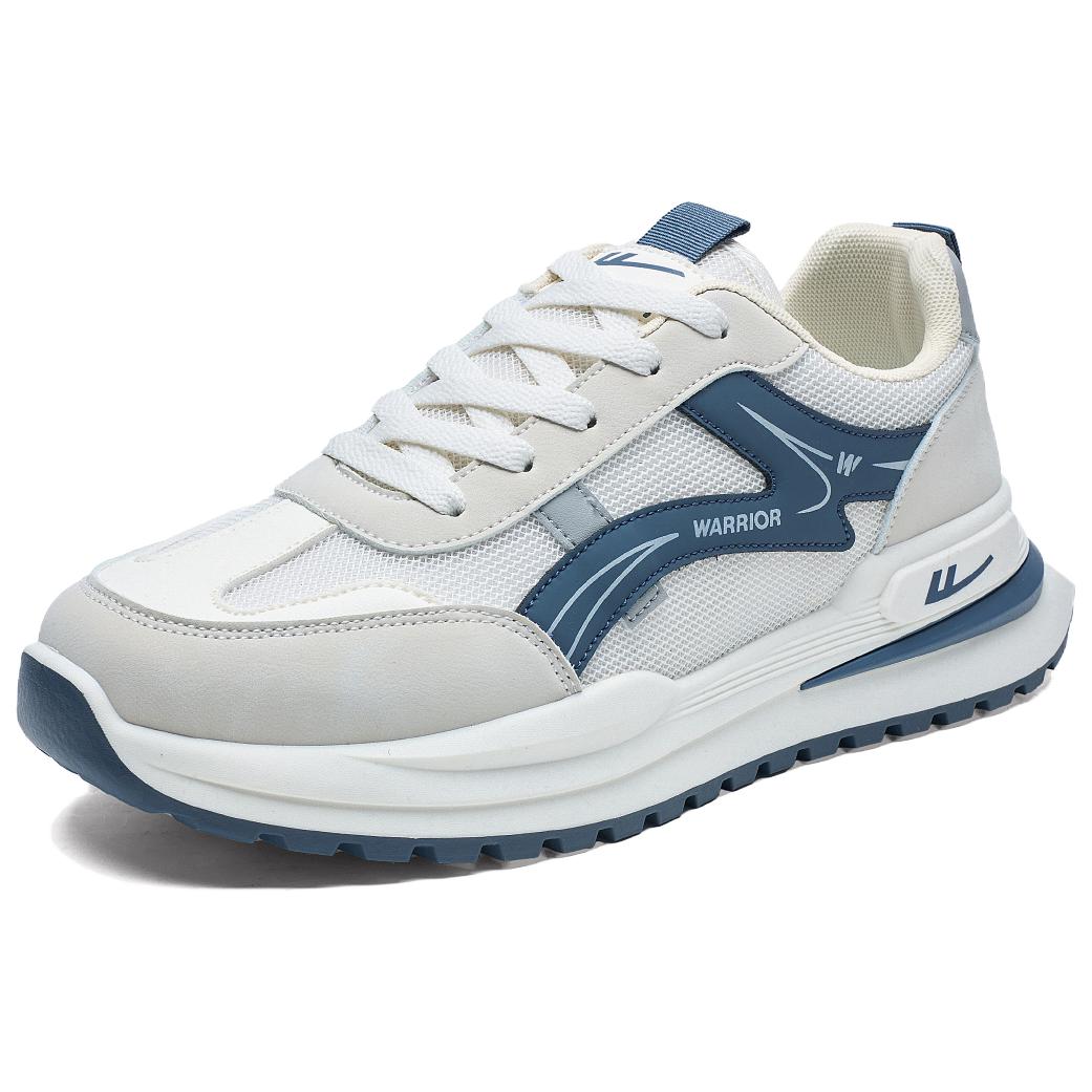 Warrior Breathable And Lightweight Low top Casual City Commuting Running Shoes Unisex Beige Dusty Blue