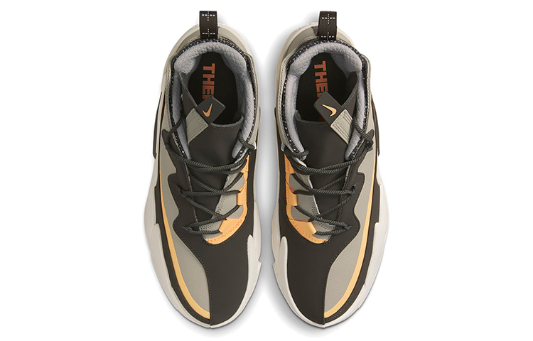 Мужские кроссовки Nike React Frenzy (серо-черно-оранжевые) — Серый / чёрный / оранжевый — фото 4