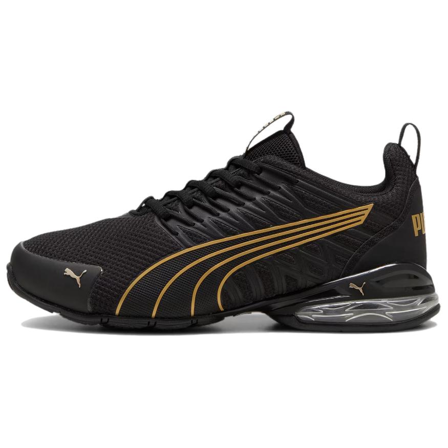 PUMA Voltaic Evo Slip Resistant Abrasion Resistant Low top Casual Running Shoes Women's Black Gold