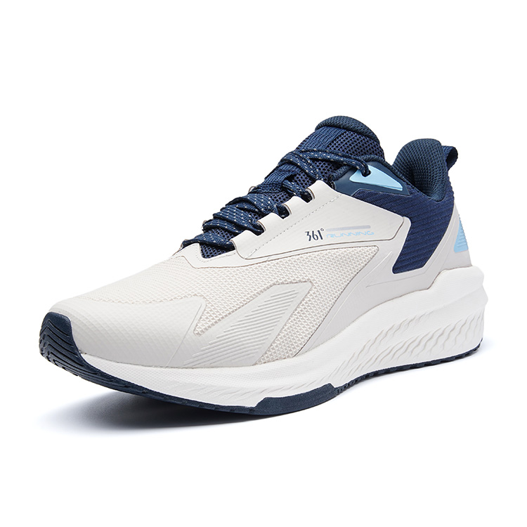 361° Comfortable Cushioning, Wear Resistant Low top Running Shoes Men’s Oat Milk Blue