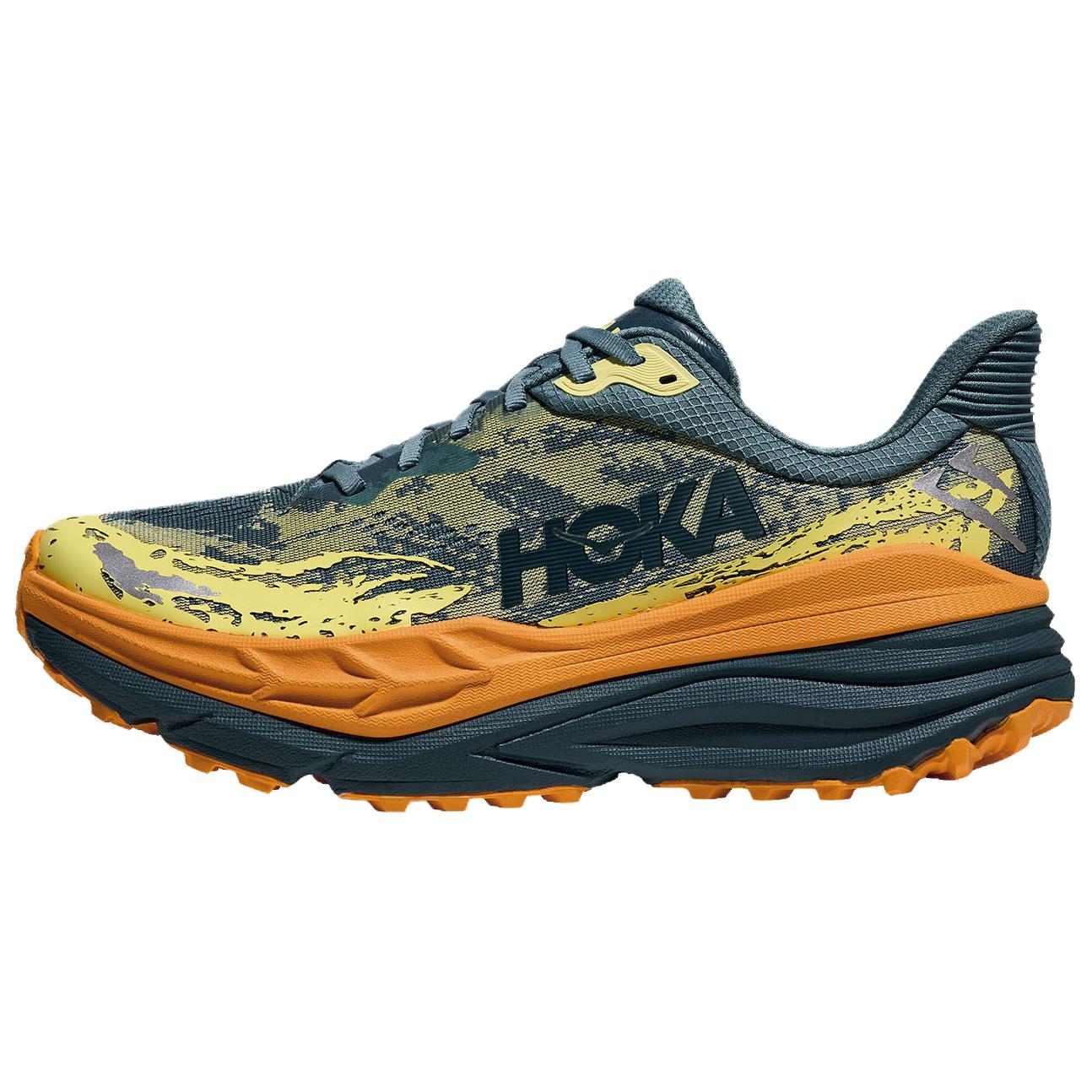 HOKA ONE ONE Stinson 7 Low top Running Shoes Men’s Green Orange Yellow